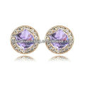 2013 Piercing Stud Earrings Circle Design With Crystal 20130112015